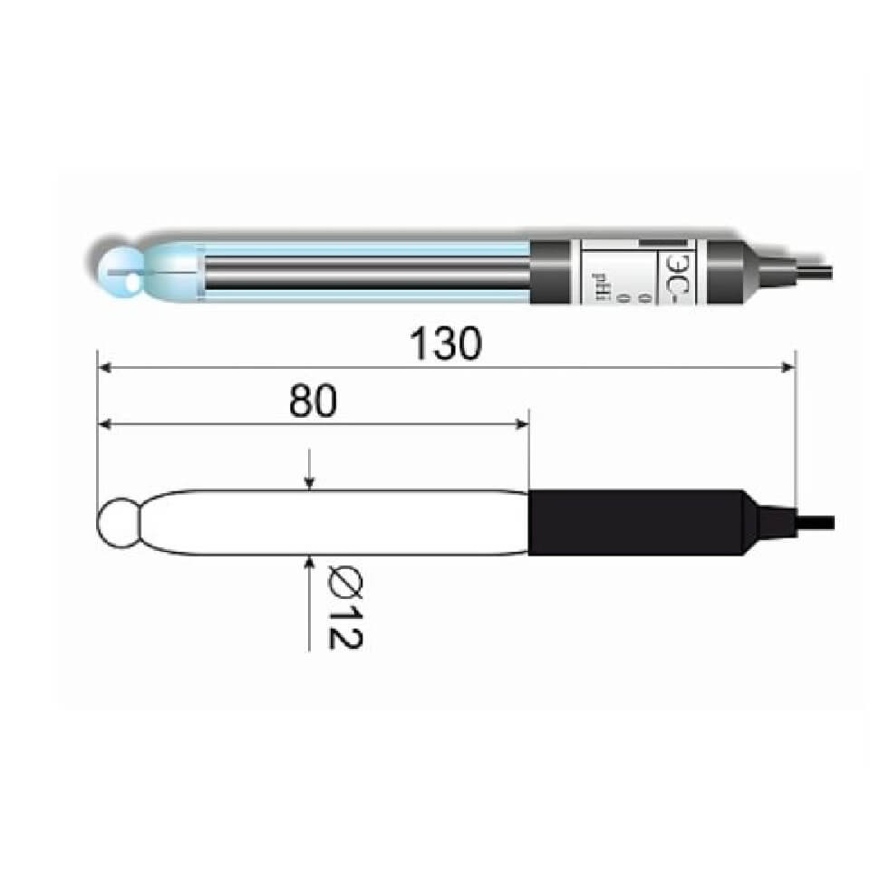 Industrial pH electrode ES-10302/4 (glass)