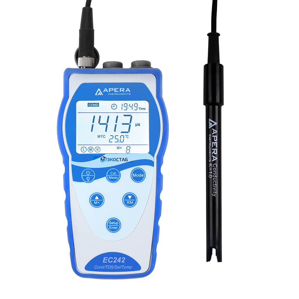 Portable conductivity meter ECOSTAB EC242