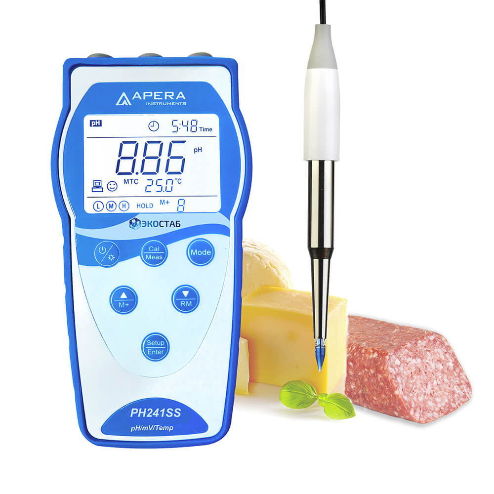 Portable pH meter ECOSTAB PH241SS for semi-solid samples