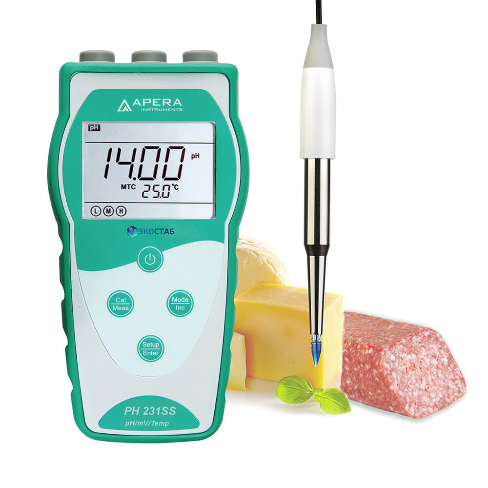 Portable pH meter ECOSTAB PH231SS for semi-solid samples