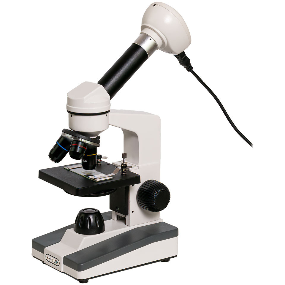 Biological microscope Biolab S-16 (with video eyepiece, achromatic monocular, educational)