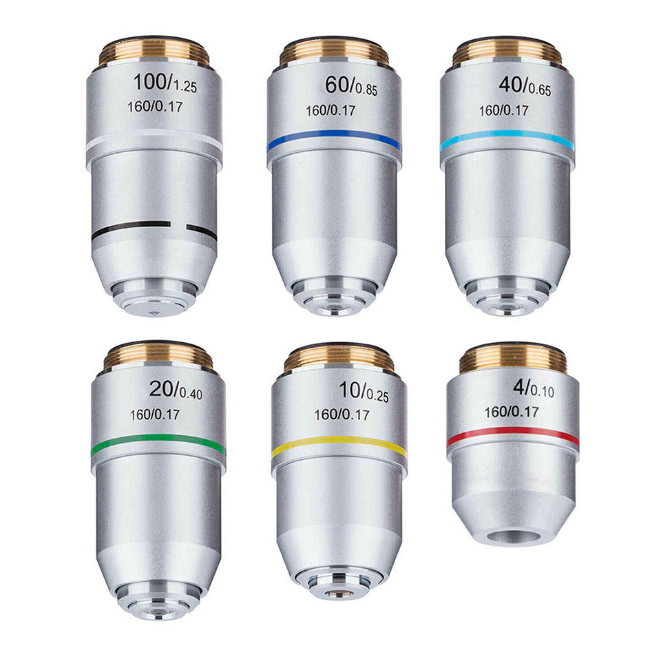 Lenses 4x, 10x, 20x, 40x, 100x (to Mikmed, Biomed)
