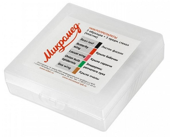 Microslides 5 samples + 5 pieces of glass - (glass)