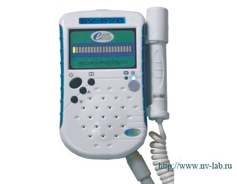 Vascular Doppler BV-520 (sound and graphic indication of blood flow speed)