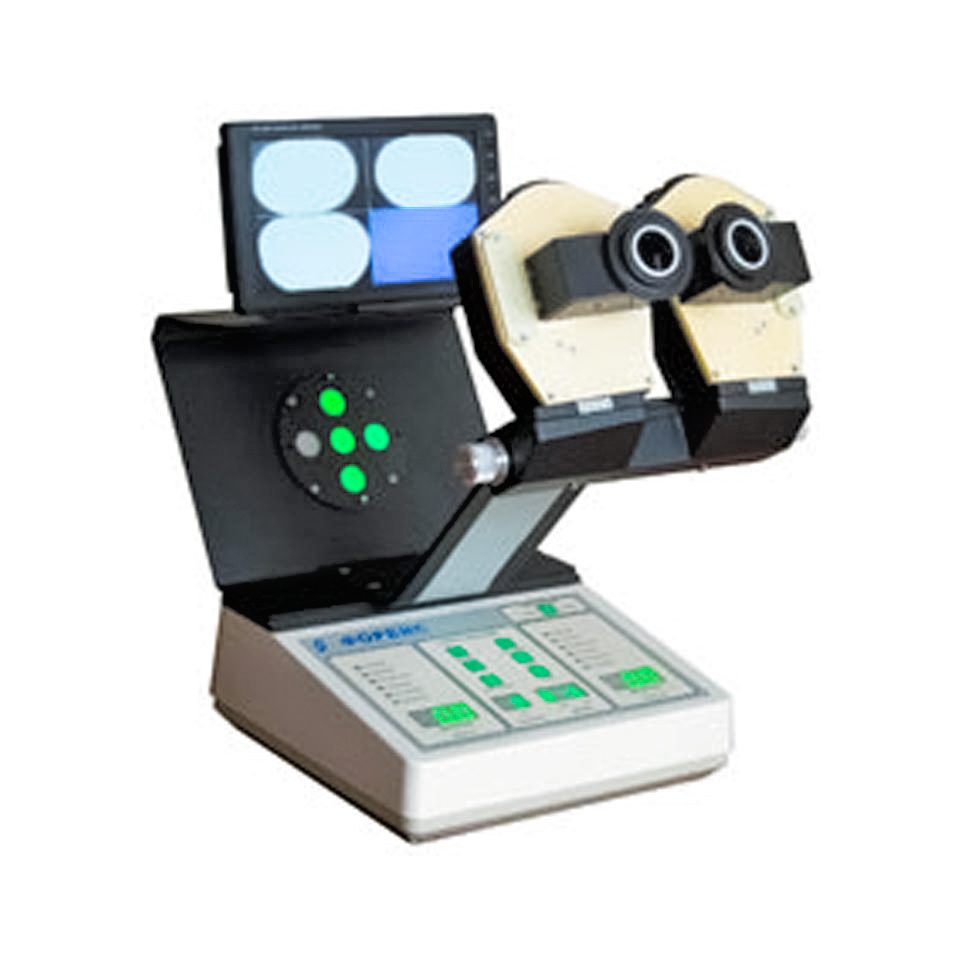 Laser device for diagnosing and restoring binocular vision Lasma FORBIS