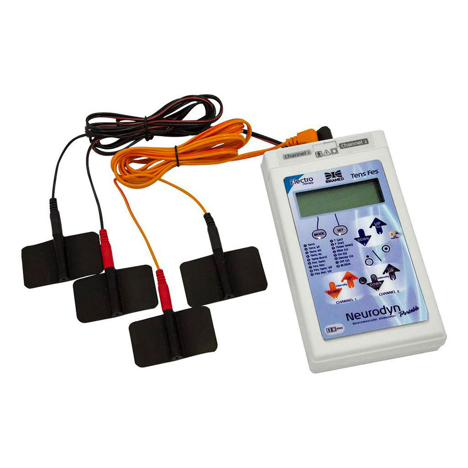 Device for electrotherapy and electrical stimulation Ibramed Neurodyn Portable TENS FES (2 channels)