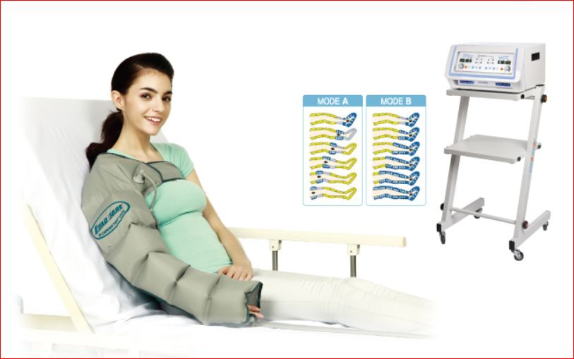 Device for pressotherapy and lymphatic drainage for two patients Won Industry LC-600D