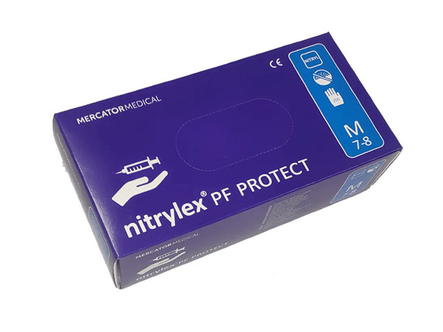 Non-sterile nitrile diagnostic gloves