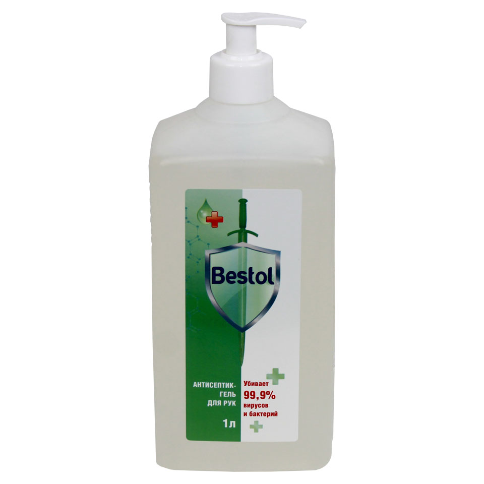 Antiseptic gel for hand disinfection (euro bottle with dispenser, 1 l)