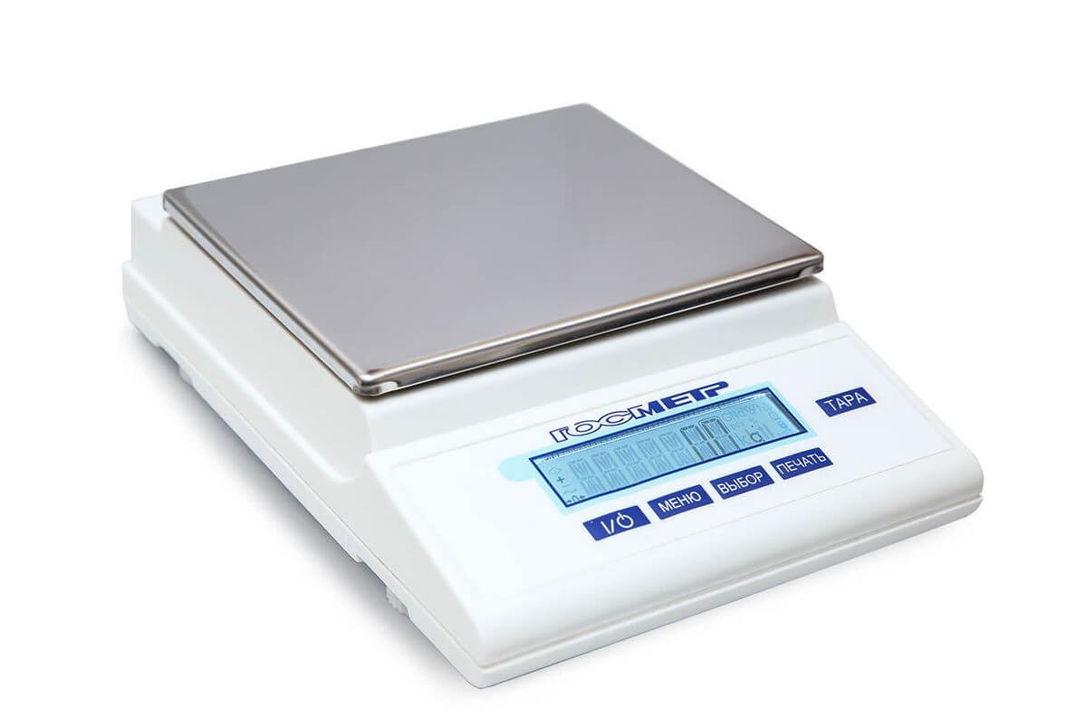 Technical laboratory scales Gosmetr VLTE-2100P-V (2100 g, 0.05 g, internal calibration)