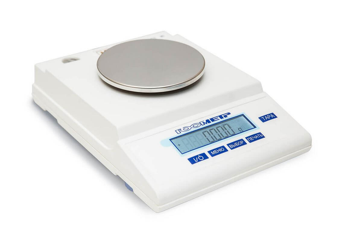 Technical laboratory scales Gosmetr VLTE-510P-V (510 g, 0.05 / 0.02 g, internal calibration)