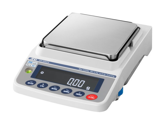 Laboratory scales AND GX-6002A (6200 g, 0.01 g, internal calibration)