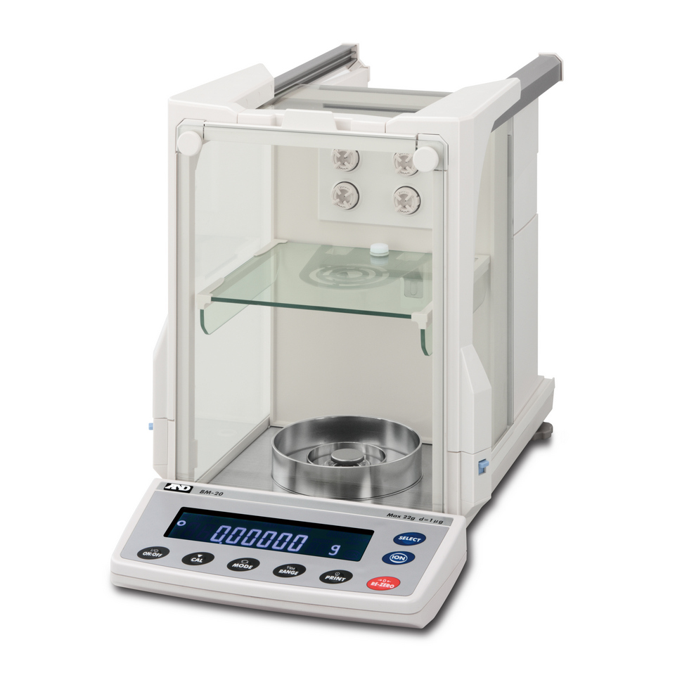 Microbalance AnD BM-20 (22 g, 0.01 mg, internal calibration)