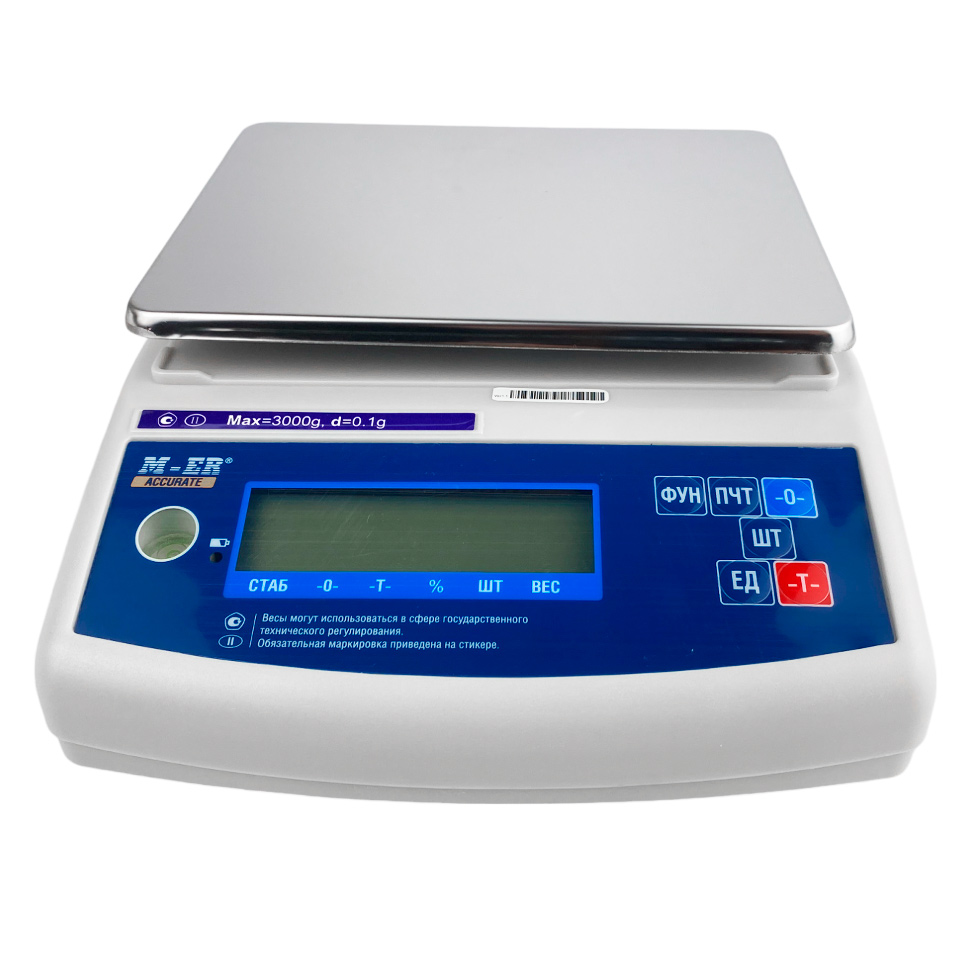Laboratory scales MERTECH M-ER 122 ACF-3000.1 ACCURATE LCD (3 kg, 0.1 g, external calibration)