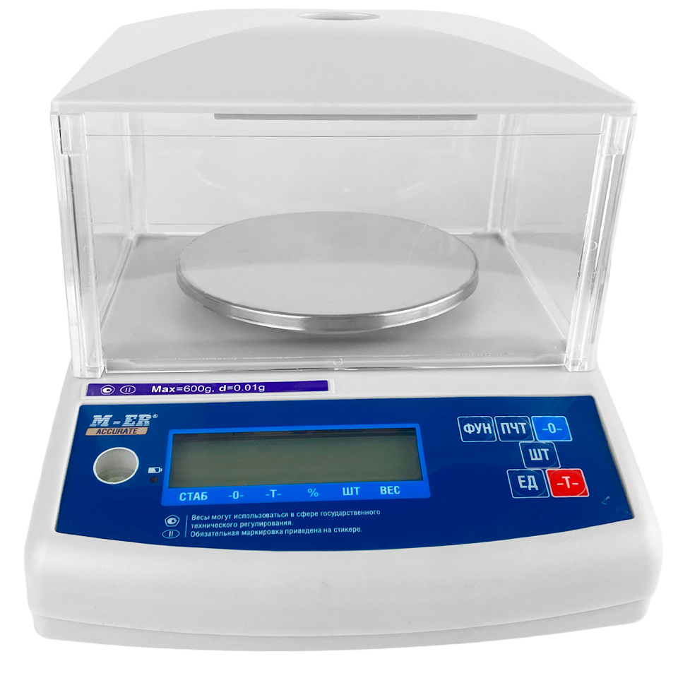 Laboratory scales MERTECH M-ER 122 ACFJR-600.01 ACCURATE (600 g, 0.01 g, external calibration)