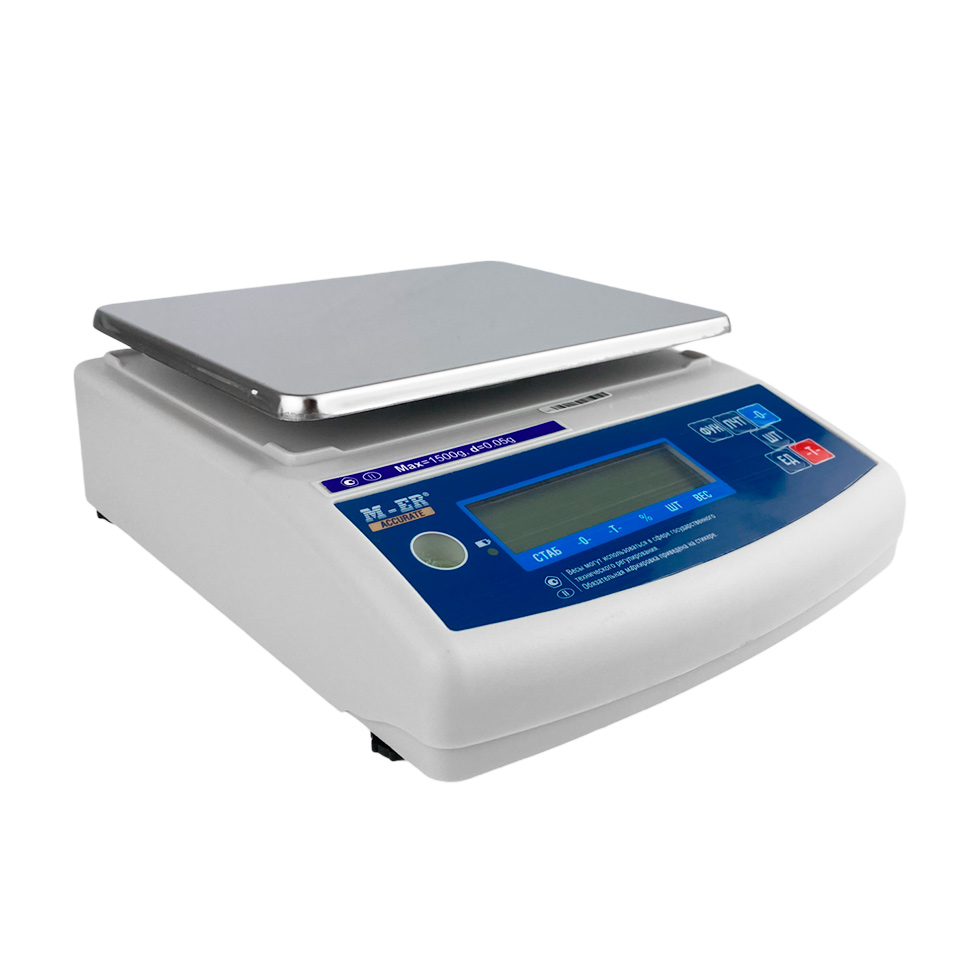 Laboratory scales MERTECH M-ER 122 ACF-1500.05 ACCURATE LСD (1.5 kg, 0.05 g, external calibration)
