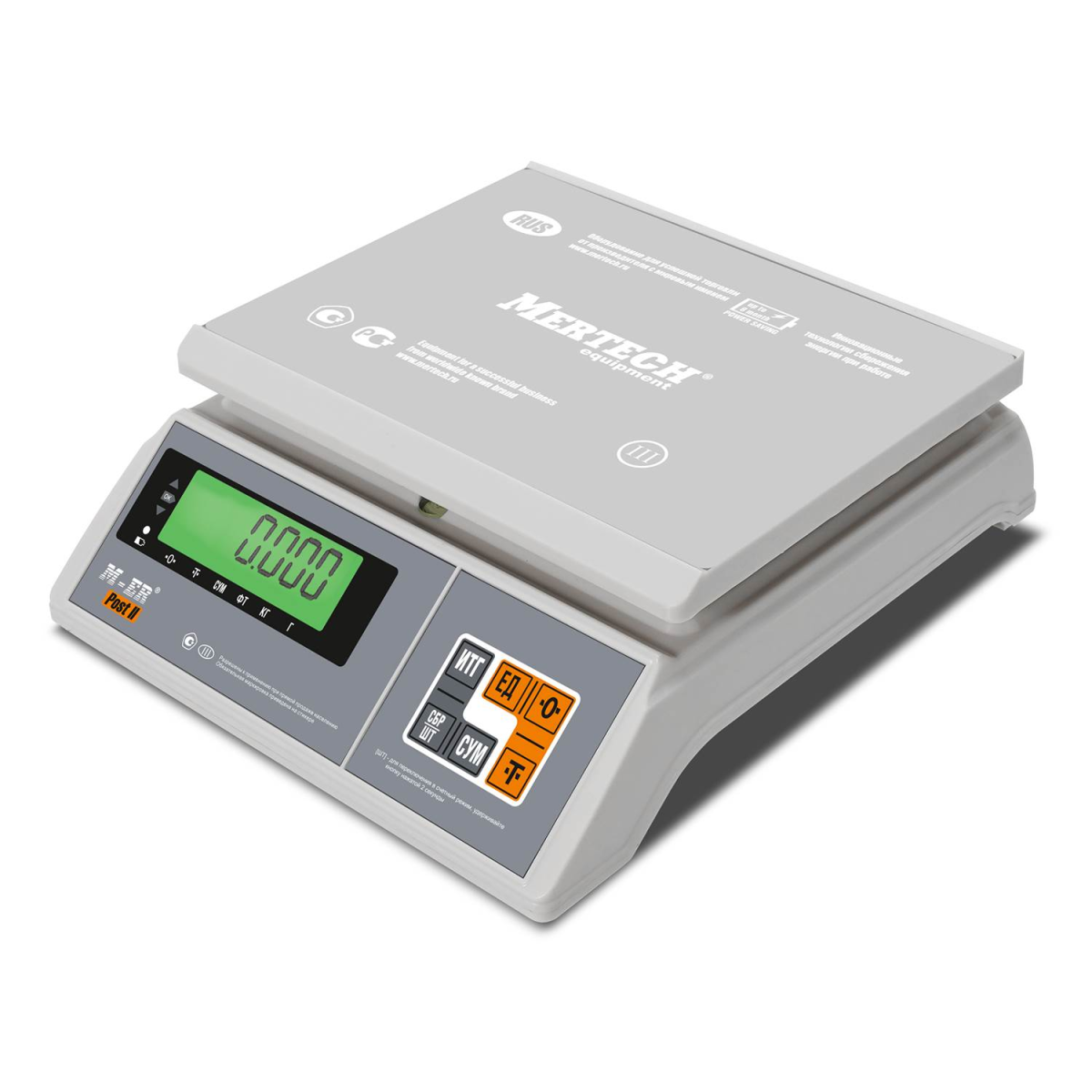 Portion scales Mertech M-ER 326 AFU-15.1 Post II LCD (15 kg, 1 g, external calibration), 3060