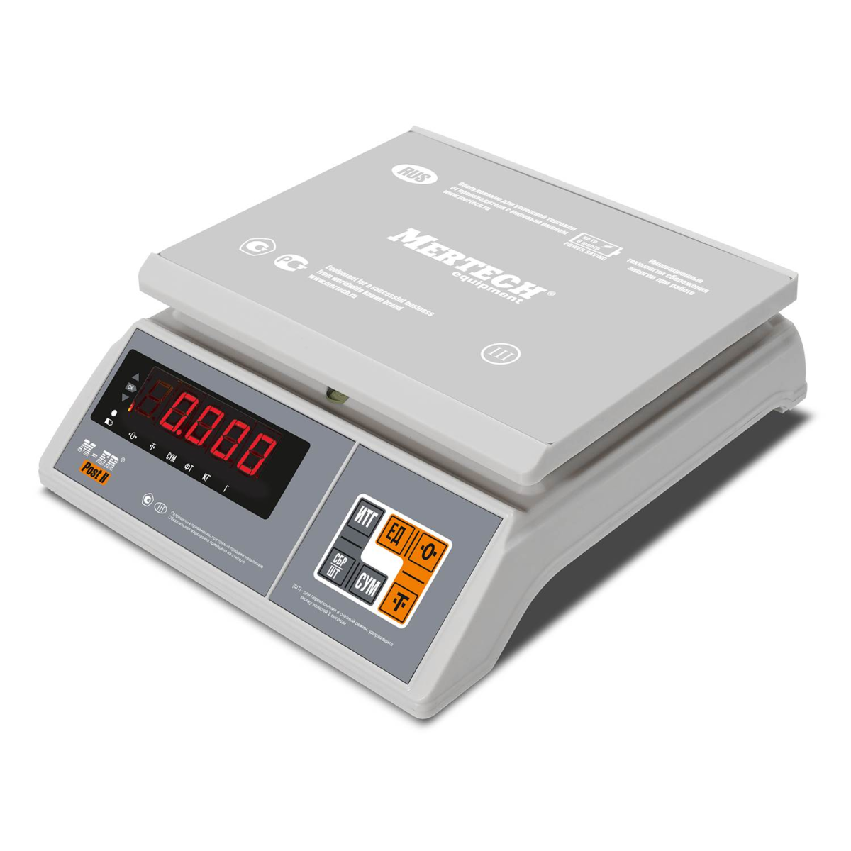 Portion scales Mertech M-ER 326 AFU-15.1 Post II LED (15 kg, 1 g, external calibration), 3064
