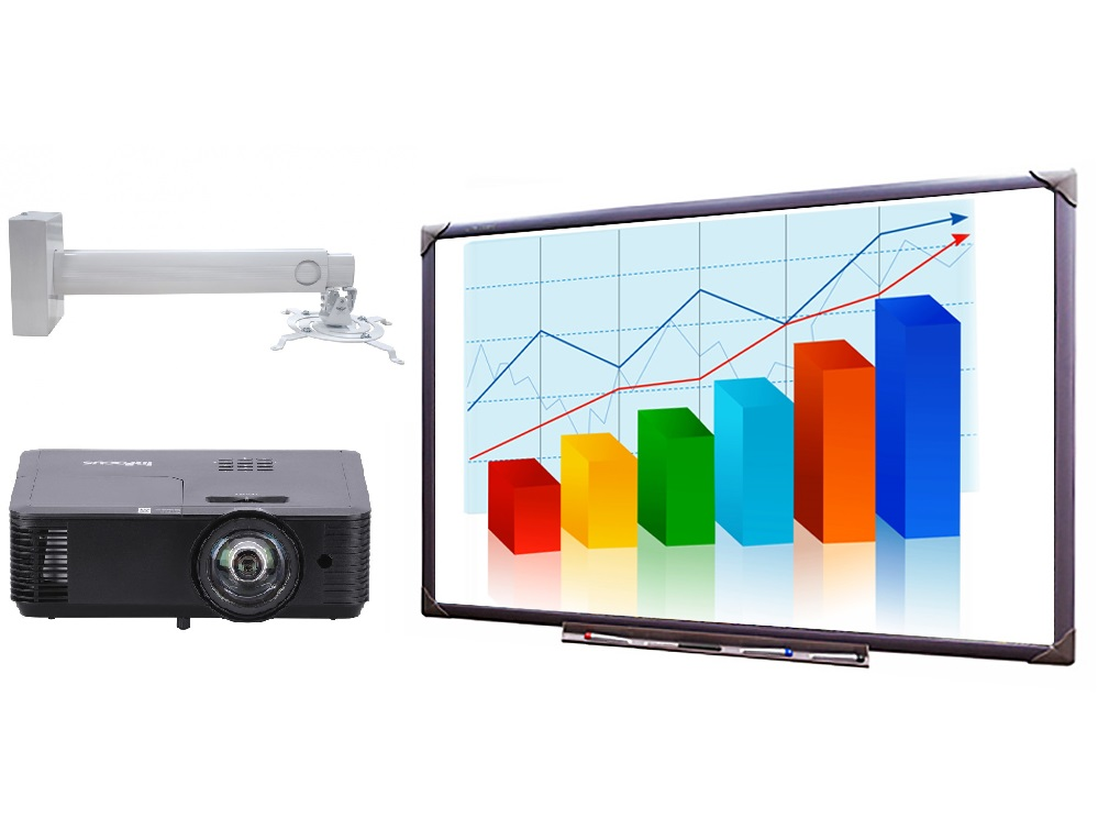 Интерактивный комплект EliteBoard WR-84A24C с проектором InFocus IN114BBST и креплением Stoiko MS-750 B-S