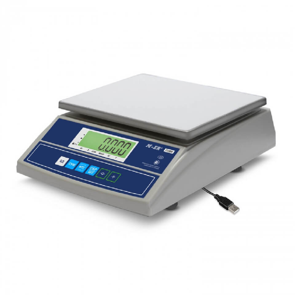 Tabletop filling scales MERTECH M-ER 326 AF-6.1 Cube LCD USB (6 kg, 1 g, external calibration)