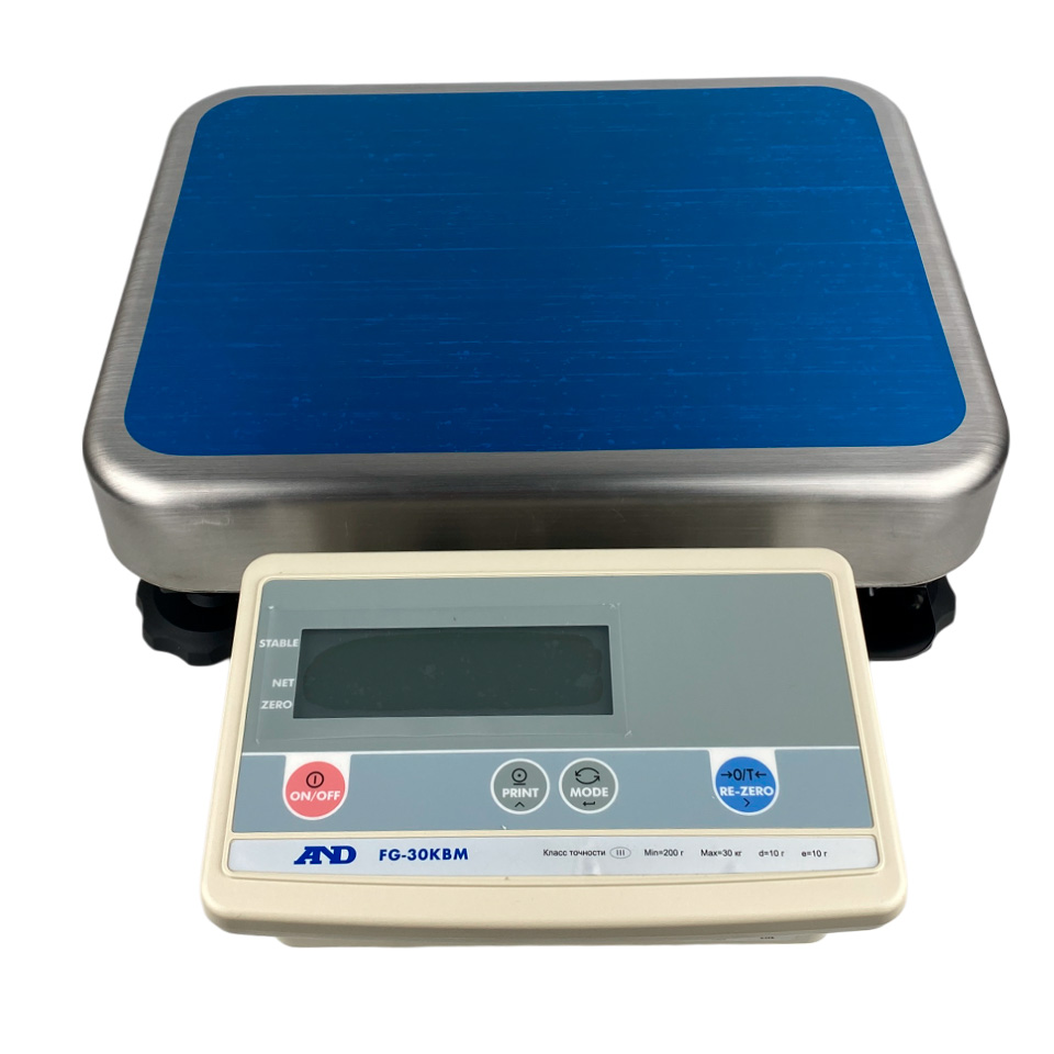 Platform scales AND FG-30KBM (30 kg, 10 g, external calibration)