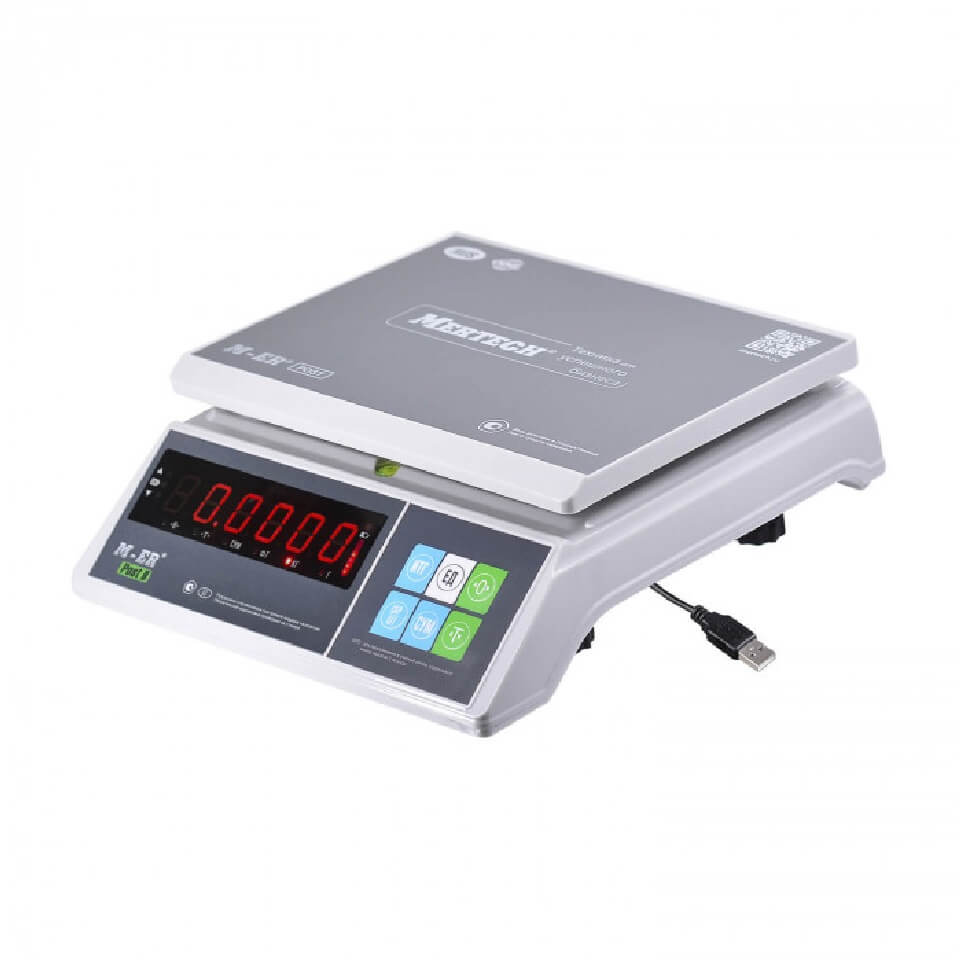 Portion scales Mertech M-ER 326 AFU-32.1 Post II LED USB-COM (dual display) (32 kg, 1 g, external calibration), 3756
