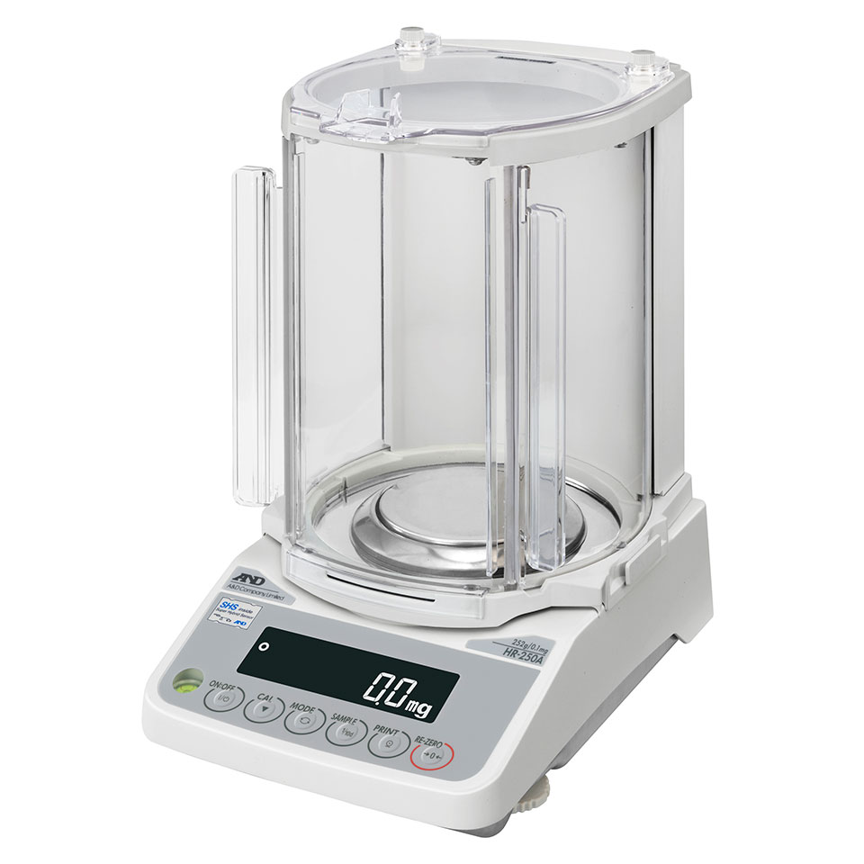 Analytical balance AND HR-250 AG (252 g, 0.1 mg, external calibration)