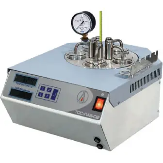 Apparatus TOS-LAB-02K for determination of resins by evaporation with a stream of air (complete with compressor)