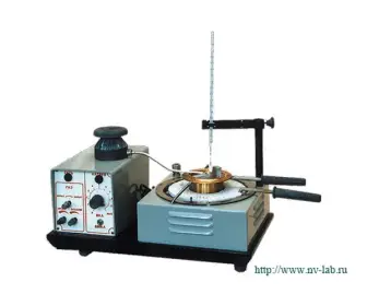 TVO apparatus for determining the flash point in an open crucible