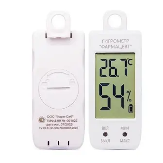 Pharmacist TMFC-99 thermohygrometer (internal sensor) with verification