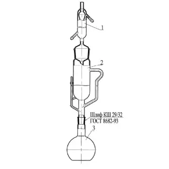 Soxhlet device for determining water-oil saturation with extractor