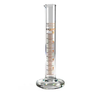 Cylinder (version 1) with a spout on a glass base, class 1