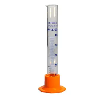 Cylinder (version 3) with a spout on a plastic base