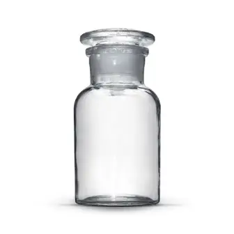 Bottle with Stegler ground stopper for reagents made of light glass with a wide neck