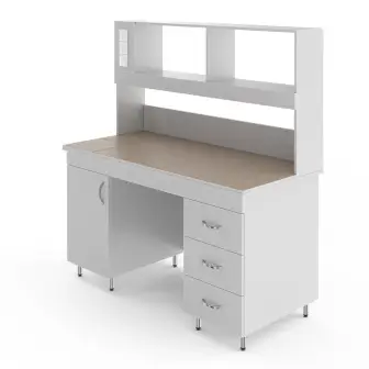 Physical laboratory table with a tabletop made of porcelain tiles NV-1500 PK