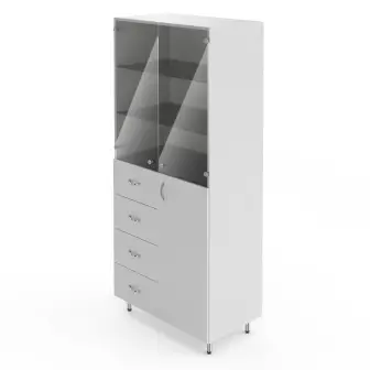 Two-section cabinet for laboratory glassware NV-800 ShP (800×460×1820)
