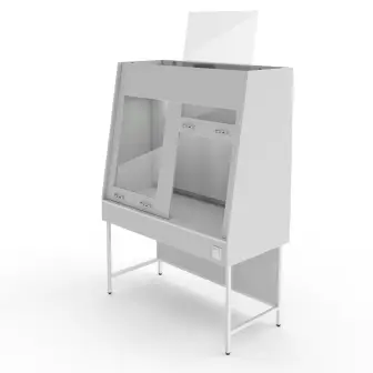 Double-frame fume hood with a table top made of laminated chipboard NV-1500 ShVd-M
