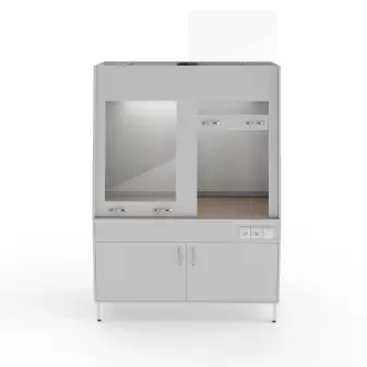Double-frame fume hood with a countertop made of porcelain tiles NV-1500 ShVd-B