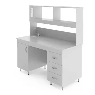 Chemical laboratory table with a tabletop made of laminated chipboard NV-1500 PLH