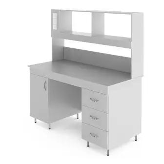 Physical laboratory table with a tabletop made of chemical-resistant plastic NV-1500 PSP