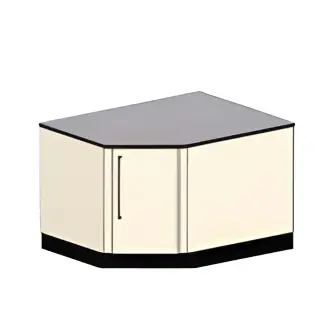 Table-stand ProSt-81 (1300x1300x900 mm, 1 door, shelves)