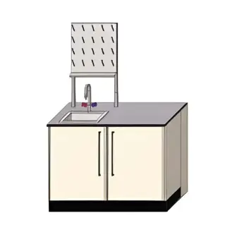 Sink table ProMo-1 (1204x900x900 mm, 2 doors, deep sink, mixer, dryer)