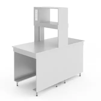 Physical island table with a top made of laminated chipboard NV-800 OL