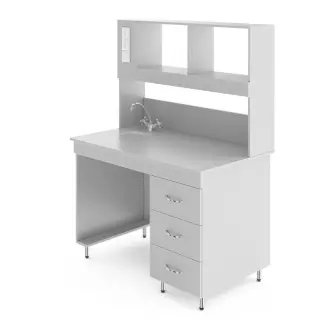 Chemical laboratory table with a tabletop made of laminated chipboard NV-1200 PLH