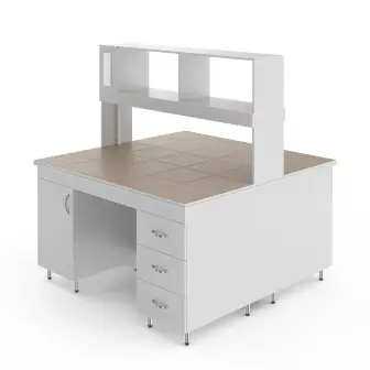 Physical island table with a countertop made of porcelain tiles NV-1500 OK