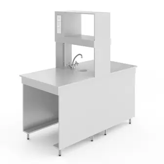 Chemical island table with laminated chipboard top NV-800 OLKH