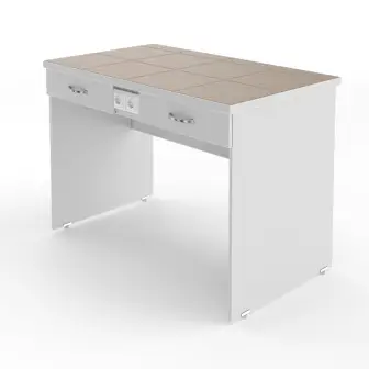 High laboratory table with porcelain stoneware top with drawers and sockets NV-1200 LKv-Yar