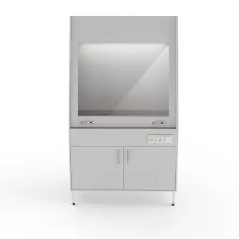 Fume hood with ceramic countertop. tiles and hood from the lower cabinet Teolab ShV-900 KG-V
