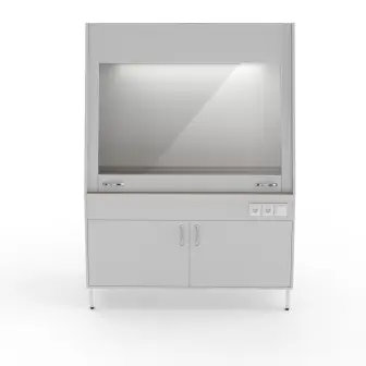 Fume hood with ceramic countertop. tiles and hood from the lower cabinet Teolab ShV-1500 KG-V