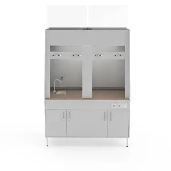 Double-frame fume hood with ceramic worktop. tiles and sanitary ware Teolab ShVd-1500 KG-S